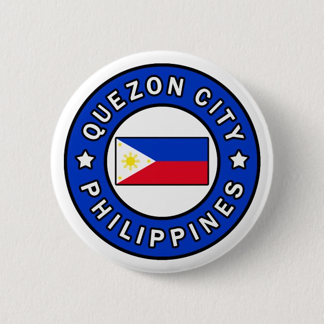 Quezon City Philippines 6 Cm Round Badge (Front)