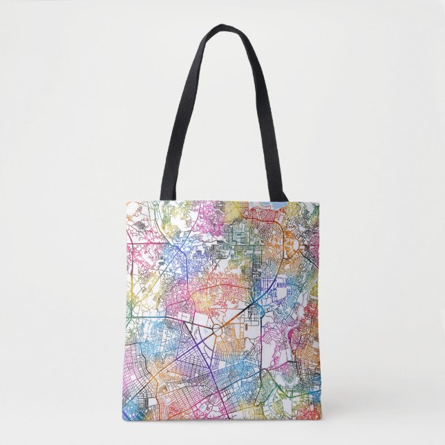 Quezon City Philippines Map Tote Bag (Front)