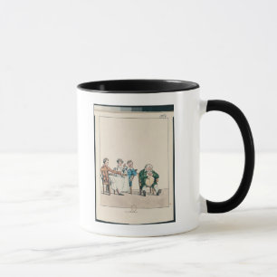 Qui dort dine', caricature of a man sleeping mug