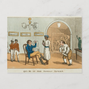 Qui Hi in the Bombay Tavern, from 'The Grand Maste Postcard