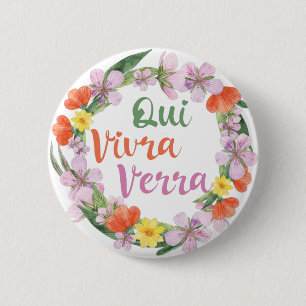 Qui Vivra Verra French Saying 6 Cm Round Badge