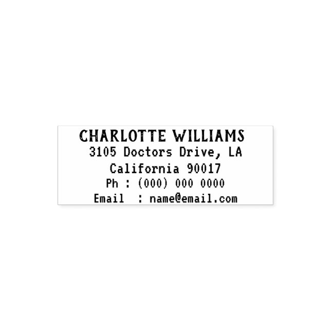 Quick and Easy Address Information  Self-inking Stamp (Design)