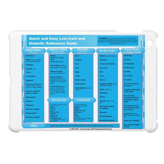 quick and easy Low-Carb Diabetic Reference Guide iPad Mini Case (Back Horizontal)
