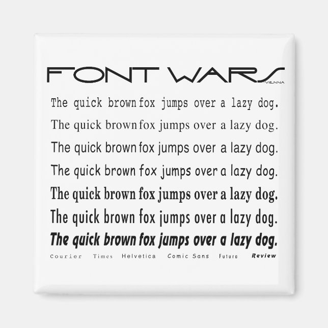 Quick Brown Fox Magnet (Front)