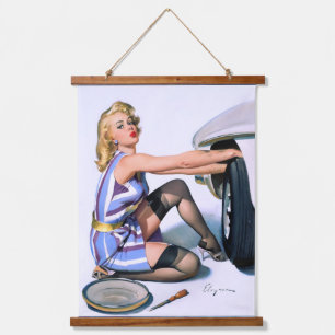 Quick Change by Gil Elvgren Hanging Tapestry