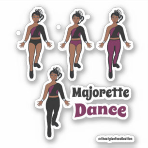 Quick Change  Dancer Stickers Black Burgundy