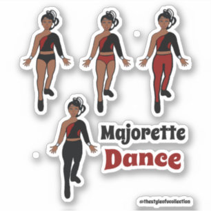 Quick Change  Dancer Stickers Black Red