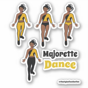 Quick Change  Dancer Stickers Black Yellow