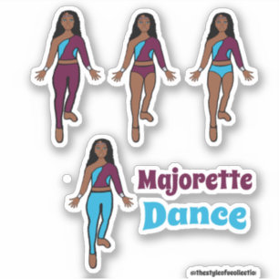Quick Change Dancer Stickers Burgundy Aqua