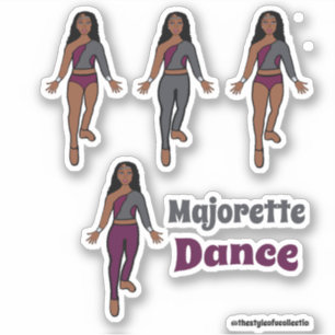 Quick Change  Dancer Stickers Burgundy Grey