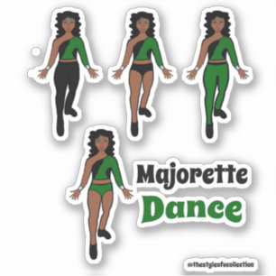 Quick Change Dancer Stickers Green Black