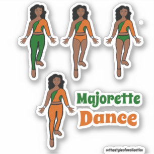 Quick Change Dancer Stickers Green Orange