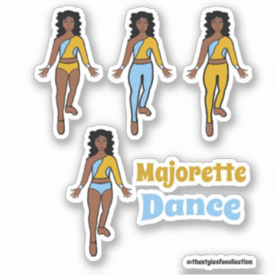 Quick Change  Dancer Stickers Light Blue Yellow