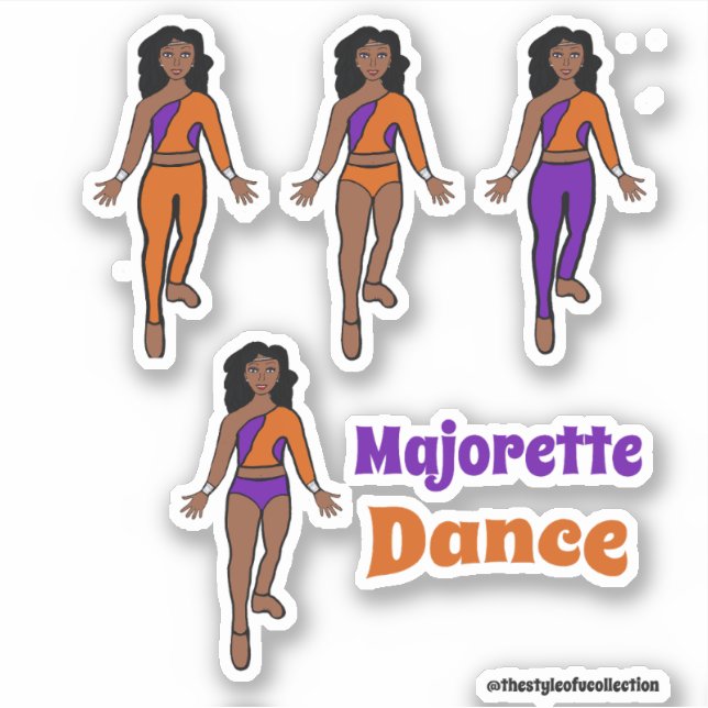 Quick Change  Dancer Stickers Purple Orange (Front)