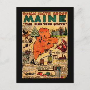 Quick Facts About Maine Postcard
