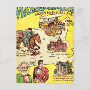 Quick Facts About Massachusetts Postcard