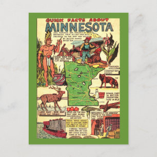 Quick Facts About Minnesota Postcard