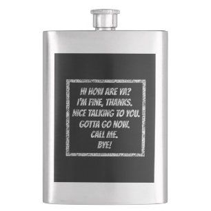 Quick Greetings Hip Flask