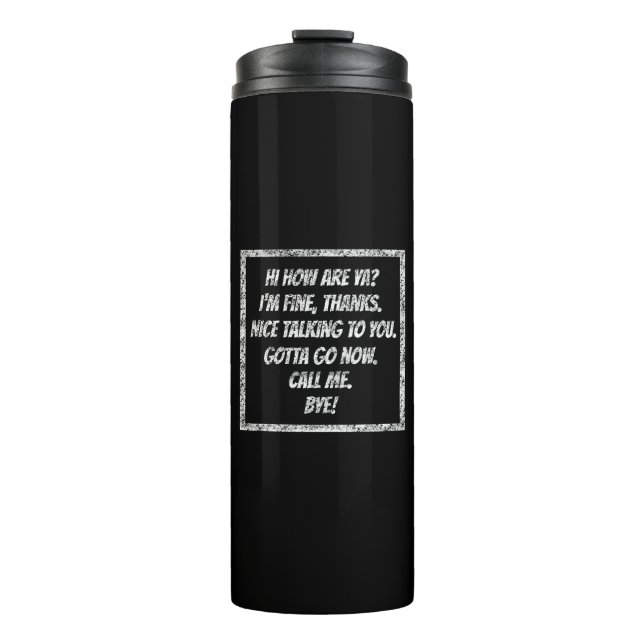 Quick Greetings Thermal Tumbler (Front)