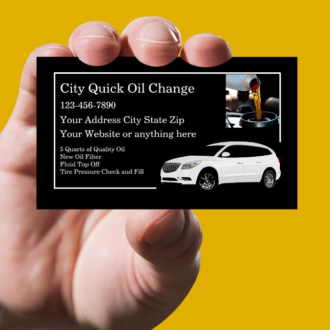 Quick Oil Change Automotive Service Business Card (Creator Uploaded)