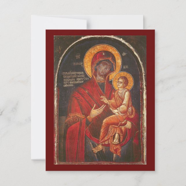 Quick to Hear - Mother of God icon prayer card (Front)
