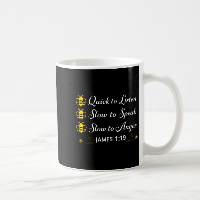 Quick To Listen James 1_19  Coffee Mug (Right)