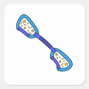 Quickdraw Star Climbing Square Sticker