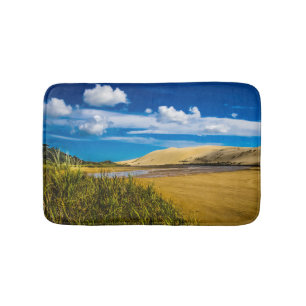 Quicksand stream near 90-Mile Beach, New Zealand Bath Mat