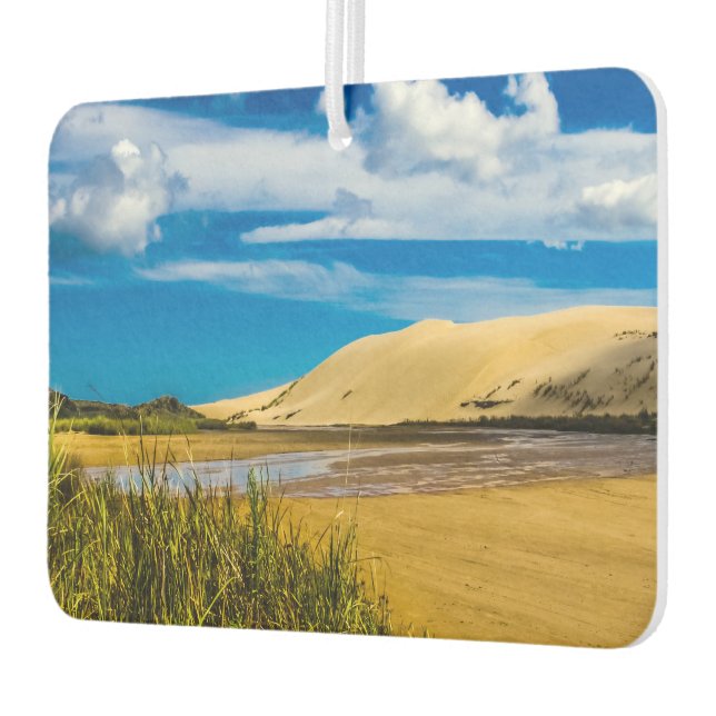 Quicksand stream near 90-Mile Beach, New Zealand Car Air Freshener (Left)