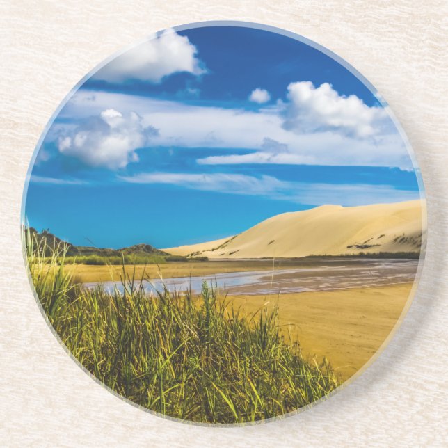 Quicksand stream near 90-Mile Beach, New Zealand Coaster (Front)