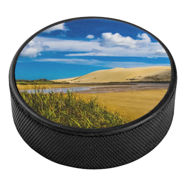 Quicksand stream near 90-Mile Beach, New Zealand Hockey Puck (3/4)