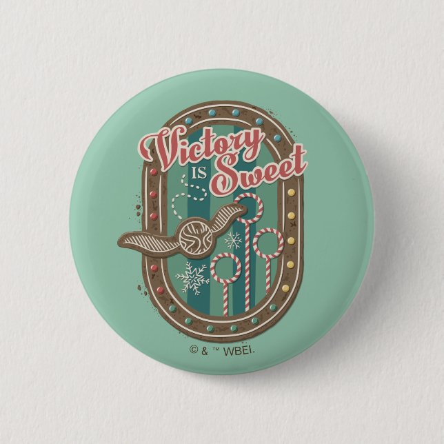 QUIDDITCH™ Victory is Sweet Holiday Cookie Graphic 6 Cm Round Badge (Front)