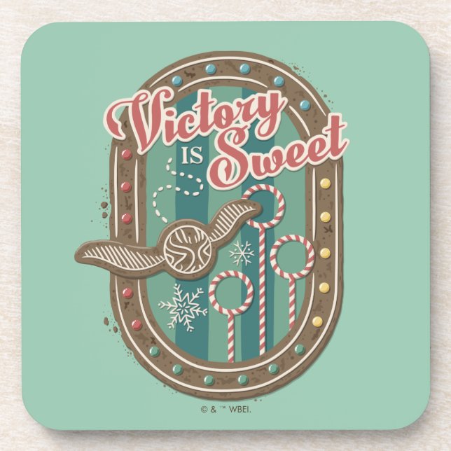 QUIDDITCH™ Victory is Sweet Holiday Cookie Graphic Coaster (Front)