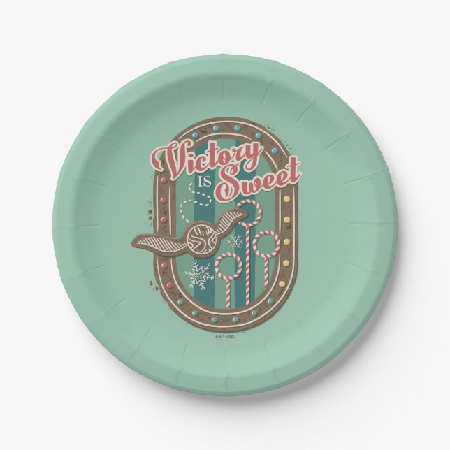 QUIDDITCH™ Victory is Sweet Holiday Cookie Graphic Paper Plate (Front)