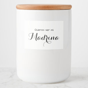 Quieres Ser Mi Madrina Candle Label
