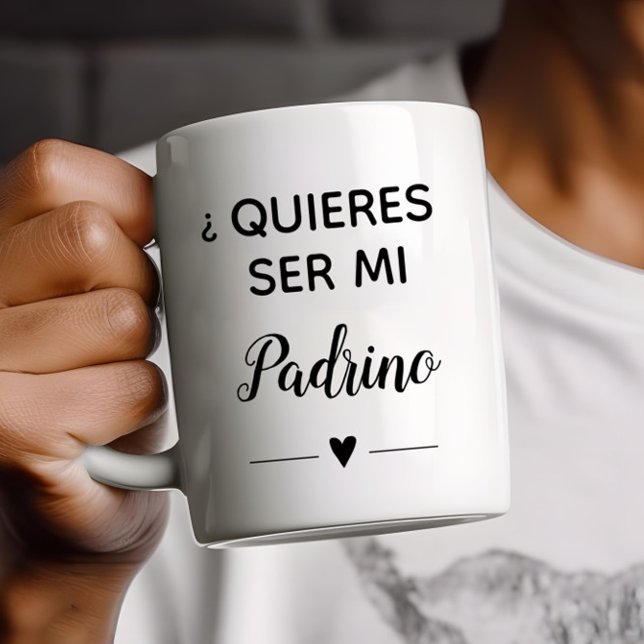 Quieres Ser Mi Padrino Godfather Proposal Coffee Mug (Creator Uploaded)
