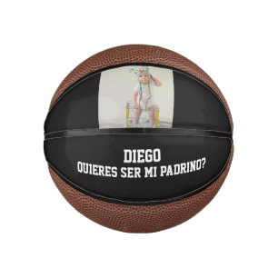 Quieres Ser Mi Padrino Godparent Proposal Sports Mini Basketball