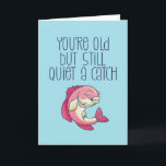 Quiet A Catch Cute Fishing Pun Funny Birthday Card<br><div class="desc">Funny and cute birthday card for those who love puns and humour. Perfect way to wish your friends and family happy birthday.  Visit our store for more birthday card collection. You'll find something cool,  humourous and sometimes sarcastic birthday cards for your special someone.</div>