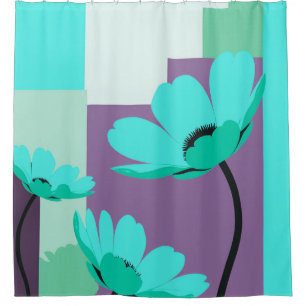 Quiet Abstract Floral Rhythm Shower Curtain