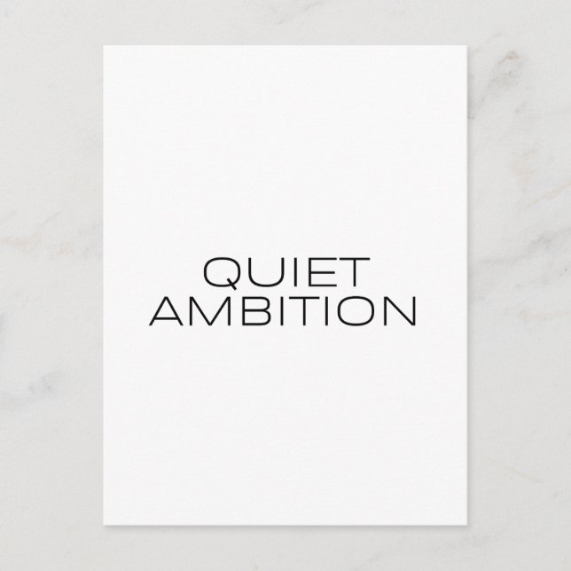 Quiet Ambition Professional Correspondence Card (Front)