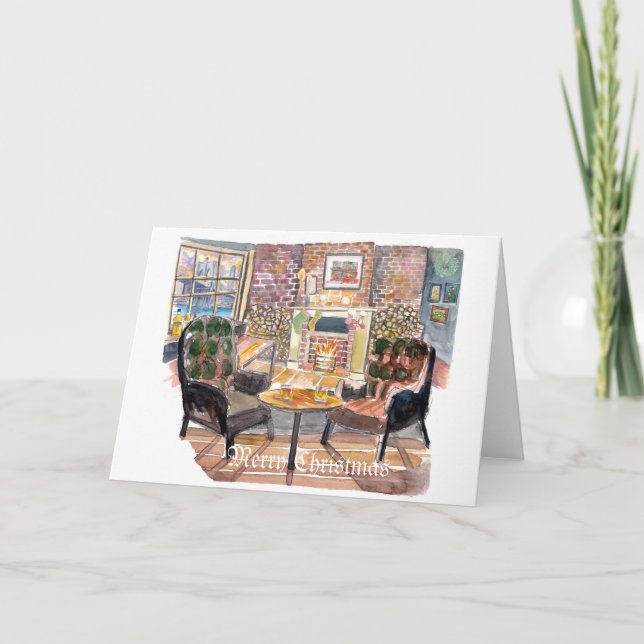 Quiet and cosy Christmas Eve in New York Holiday Card (Front)