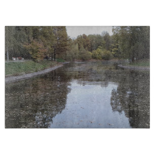Quiet Autumn Lake – Scandinavian Edition Cutting Board