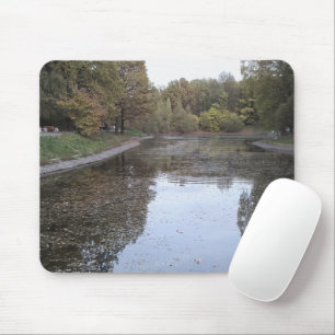 Quiet Autumn Lake – Scandinavian Edition Mouse Mat