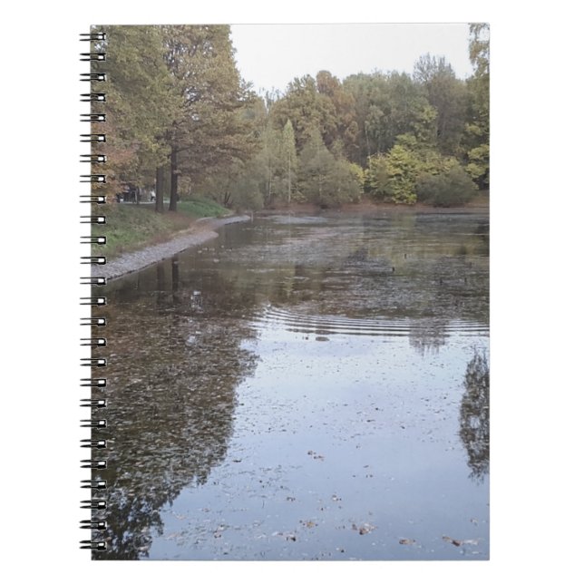 Quiet Autumn Lake – Scandinavian Edition Notebook (Front)