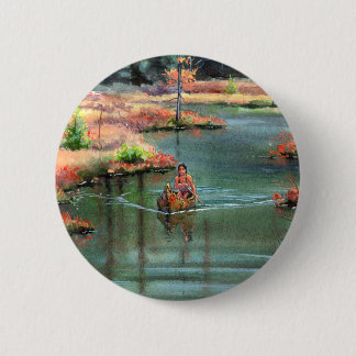 QUIET CANOE by SHARON SHARPE 6 Cm Round Badge