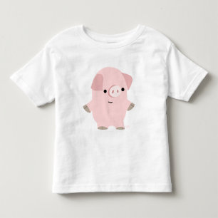 Quiet Cartoon Pig custom kids T-shirt
