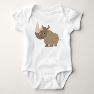 Quiet Cartoon Rhino Baby Apparel Bodysuit