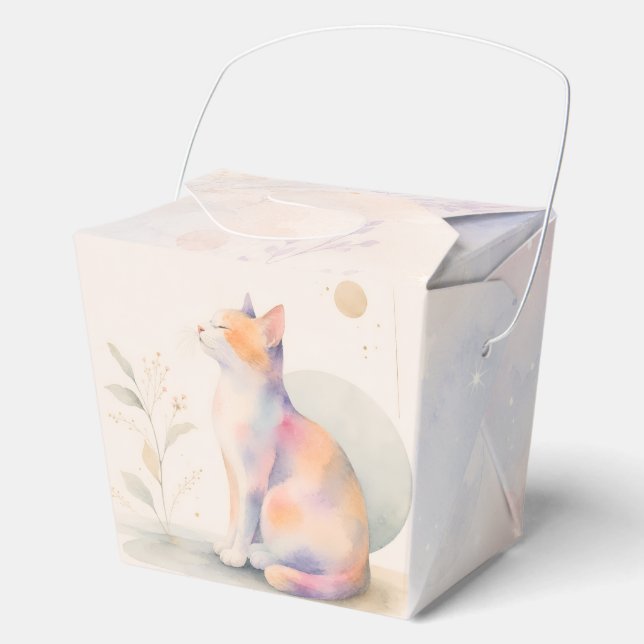 Quiet Cat in Moonlight Favour Box (Front)