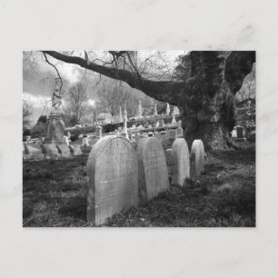 quiet cemetery postcard