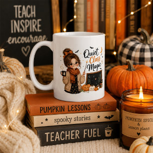 Quiet Class Magic Large Halloween Teacher Mug